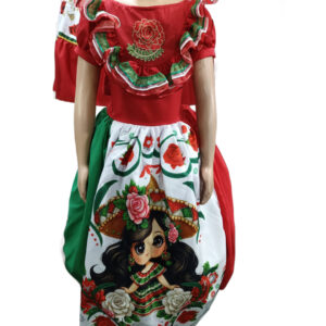 Vestido tricolor estampado