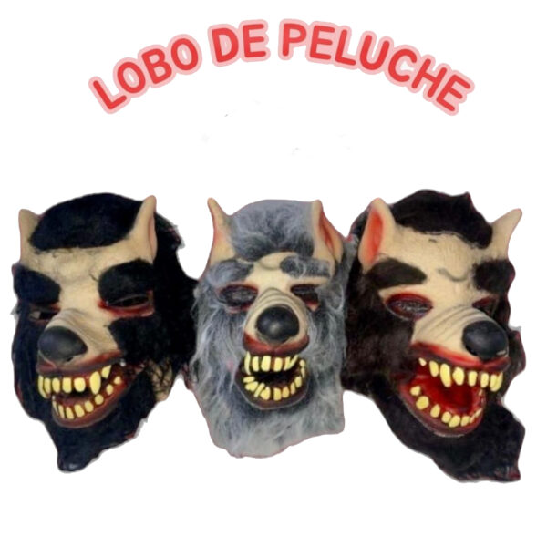 Máscara de loco de peluche
