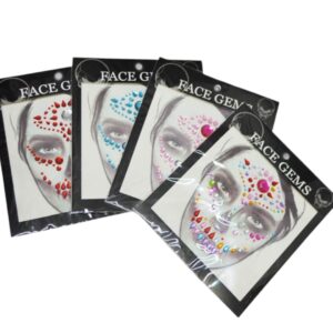 Set de gemas faciales decorativas (4 modelos)