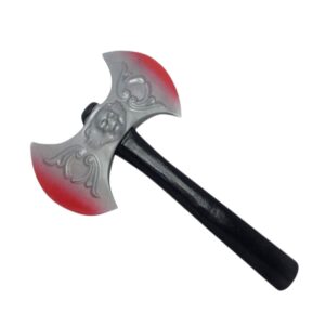 Hacha decorativa doble con calavera